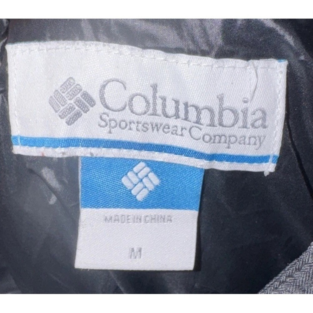 Columbia Coat Lined Good Womens Sz Medium Gray Hooded Jacket - Picture 5 of 6